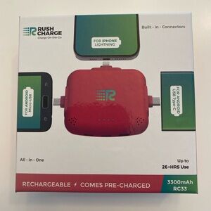 Rush Charge Red Portable Charger